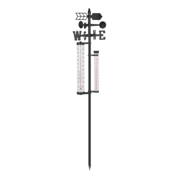 Ogrodowa stacja meteorologiczna 3 w 1 145 cm czarna