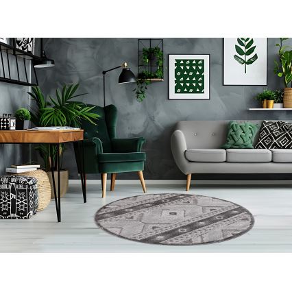 Okrągły dywan zewnętrzny CHIARA 120 cm — szary