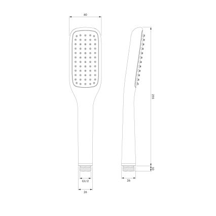 OMNIRES HUDSONX-PCR - Zestaw prysznicowy HUDSONX chrom błyszczący