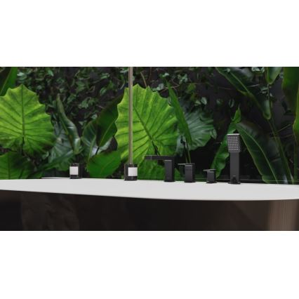 OMNIRES PM7432BL - Kran do wanny 4-dołkowy PARMA matowy czarny