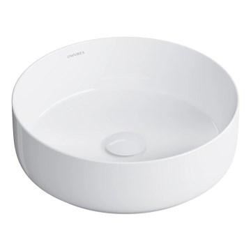 OMNIRES TULSA355BP - Umywalka nablatowa TULSA Ø 36 cm, ceramika/biały połysk