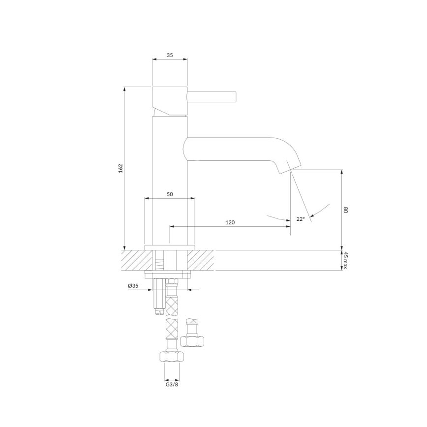 OMNIRES Y1210NCR - Kran do umywalki Y 16,2 cm chrom błyszczący