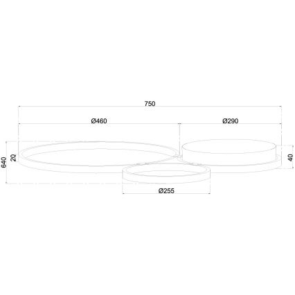 Ondaluce - Kinkiet LED ściemnialny POIS LED/42W/230V srebrny