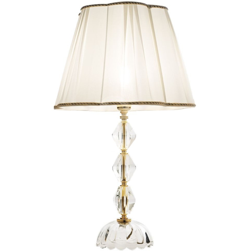 Ondaluce - Kryształowa lampa stołowa BRIGIDA 1xE27/15W/230V kremowa/przezroczysta