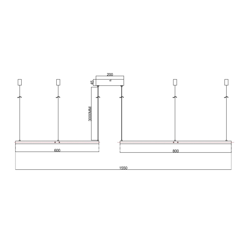 Ondaluce - LED ściemnialny żyrandol na linkach SOEL LED/28W/230V + LED/38W + LED/47W średnica 100/80/60 cm biały