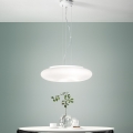 Ondaluce - Lampa wisząca na lince DODI 2xE27/15W/230V, średnica 53 cm, biała