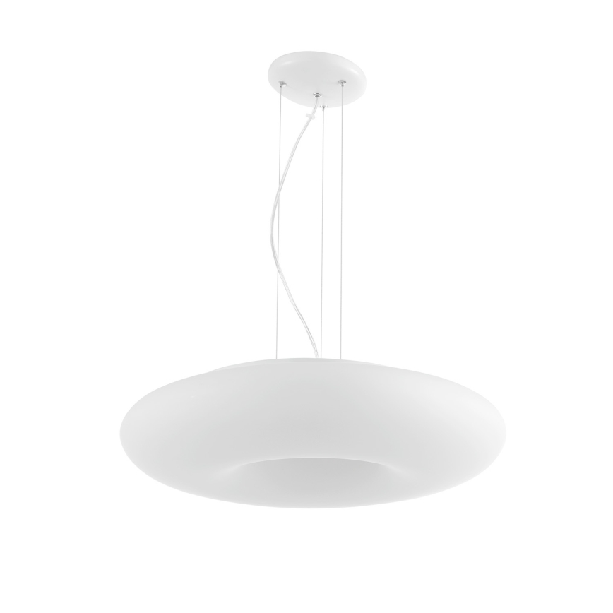 Ondaluce - Lampa wisząca na lince DODI 2xE27/15W/230V, średnica 53 cm, biała