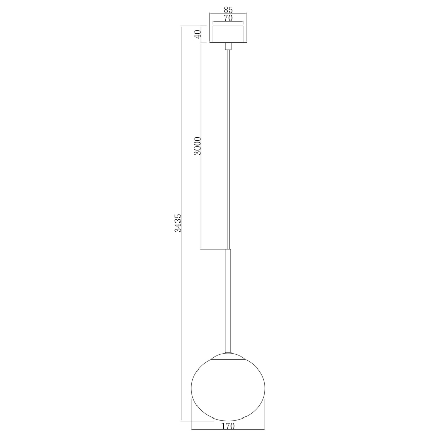 Ondaluce - Lampa wisząca na lince JEWEL 1xE14/10W/230V śr. 17 cm czarna/przydymiona czarna