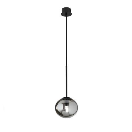 Ondaluce - Lampa wisząca na lince JEWEL 1xE14/10W/230V, średnica 17 cm, przydymiona czerń