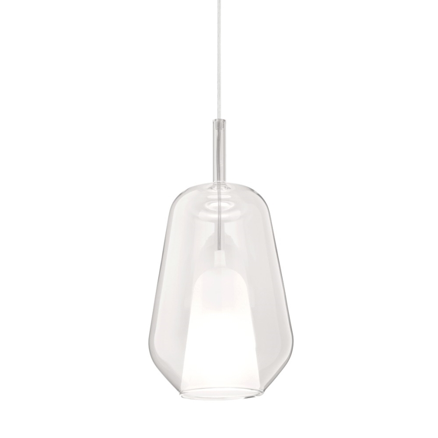 Ondaluce - Lampa wisząca na lince THELMA 1xE27/15W/230V średnica 19 cm złota/przezroczysta