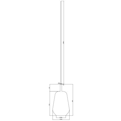 Ondaluce - Lampa wisząca na lince THELMA 1xE27/15W/230V średnica 19 cm złota/przezroczysta