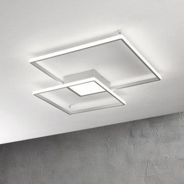 Ondaluce - LED ściemnialna lampa sufitowa DOWEL LED/46W/230V srebrna