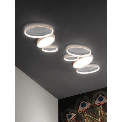 Ondaluce - LED ściemnialna lampa sufitowa RICE LED/25W/230V 38x63 cm złota