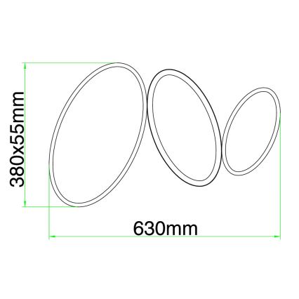 Ondaluce - LED ściemnialna lampa sufitowa RICE LED/25W/230V 38x63 cm złota