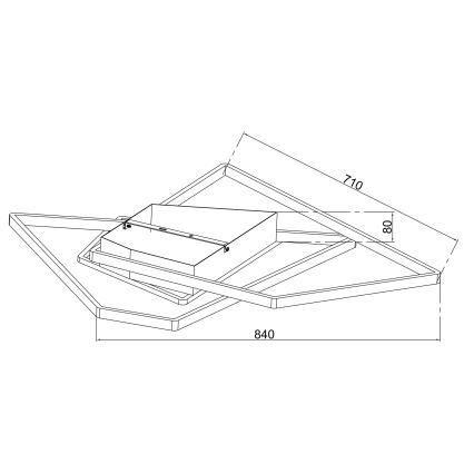 Ondaluce - LED ściemnialna oprawa sufitowa GALAXY LED/90W/230V złota