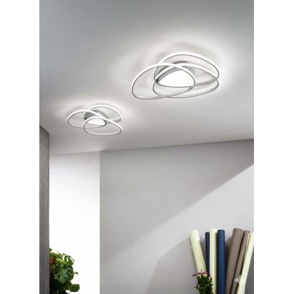 Ondaluce - LED ściemnialna oprawa sufitowa ROSE LED/60W/230V srebrna