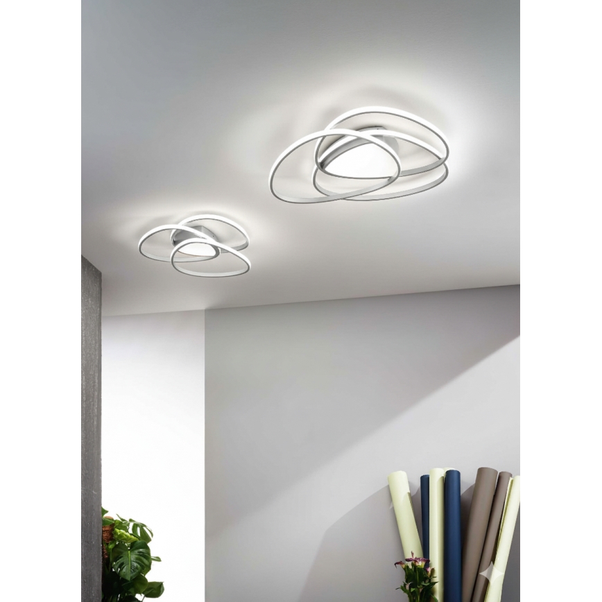 Ondaluce - LED ściemnialna oprawa sufitowa ROSE LED/60W/230V srebrna