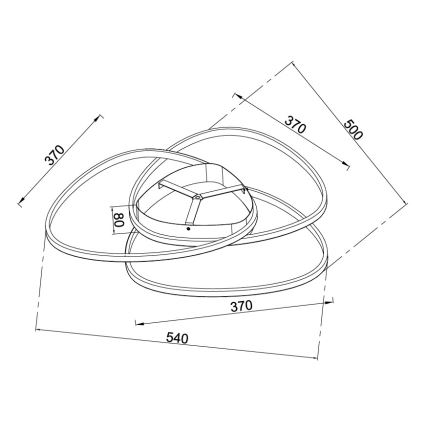 Ondaluce - LED ściemnialna oprawa sufitowa ROSE LED/60W/230V srebrna