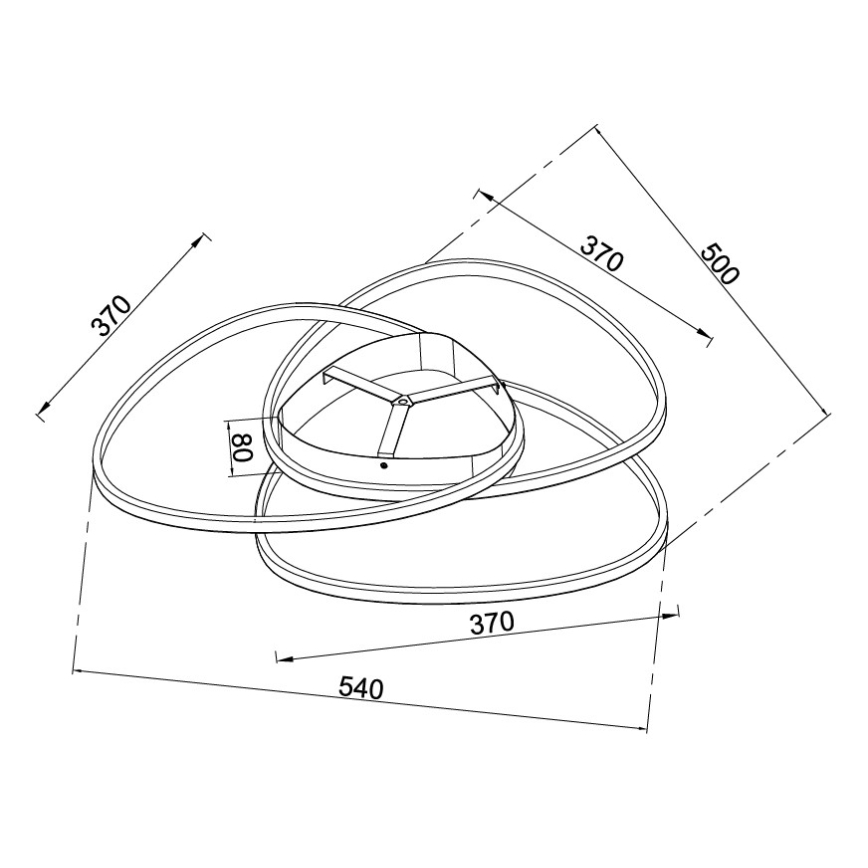 Ondaluce - LED ściemnialna oprawa sufitowa ROSE LED/60W/230V srebrna