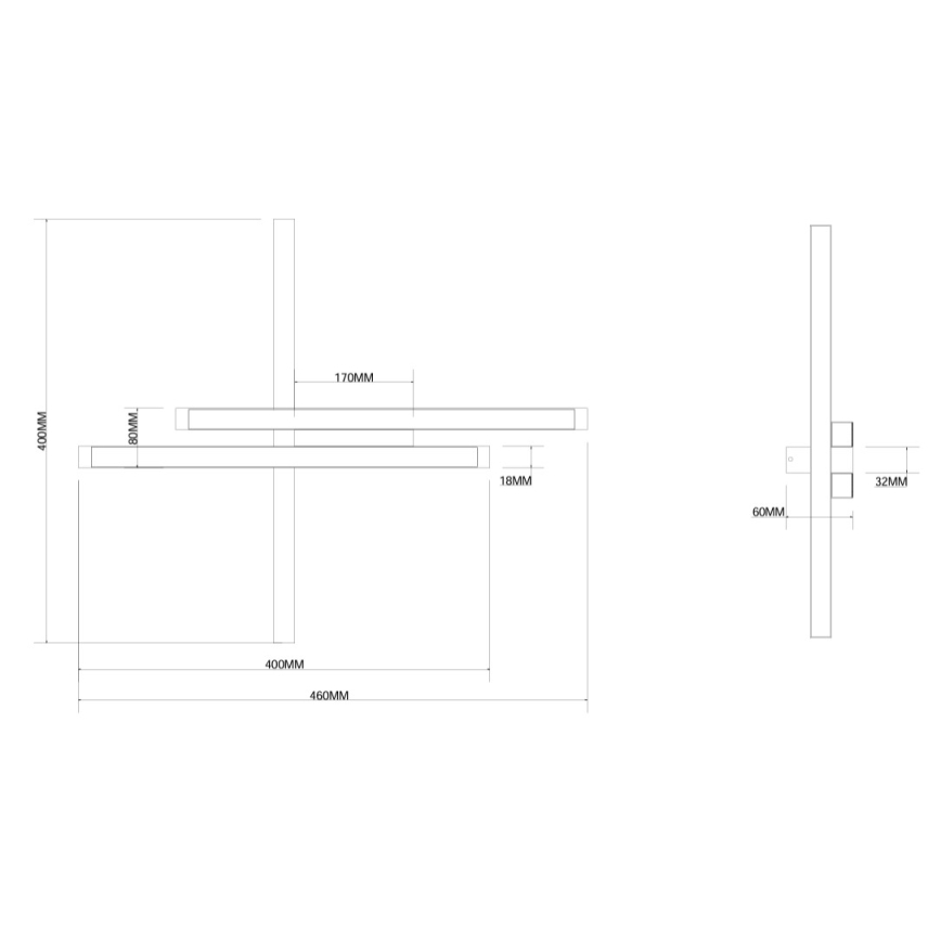Ondaluce - LED ściemnialny kinkiet MOVIDA LED/20W/230V złoty