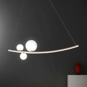 Ondaluce - LED ściemnialny żyrandol na linkach ALTALENA LED/48W/230V złoty