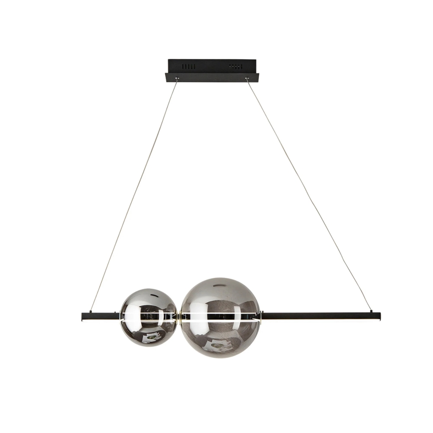 Ondaluce - LED ściemnialny żyrandol na linkę FUFI LED/40W/230V przydymiona czarna czarna