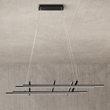 Ondaluce - LED ściemnialny żyrandol na przewodzie MOVIDA LED/114W/230V czarny