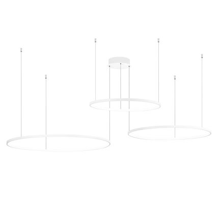 Ondaluce - Ściemnialny żyrandol LED na lince SOEL LED/28W/230V + LED/38W + LED/47W 3000/4000K Ø 100/80/60 cm biały
