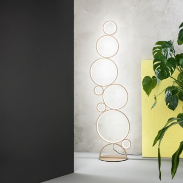 Ondaluce - LED ściemniana lampa podłogowa POIS LED/52W/230V złota