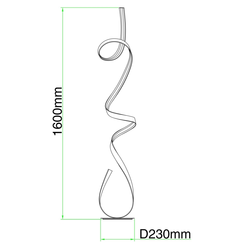 Ondaluce - LED Ściemniana lampa stojąca LUMEN LED/30W/230V srebrna