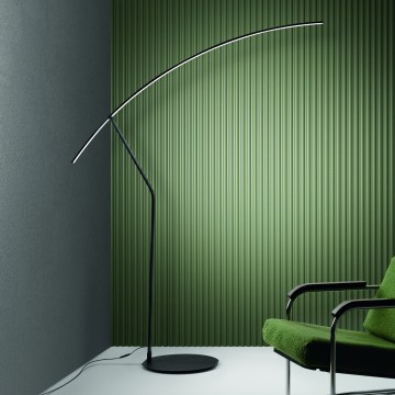 Ondaluce - ściemnialna lampa podłogowa LED FOLAGA LED/30W/230V 190 cm czarna