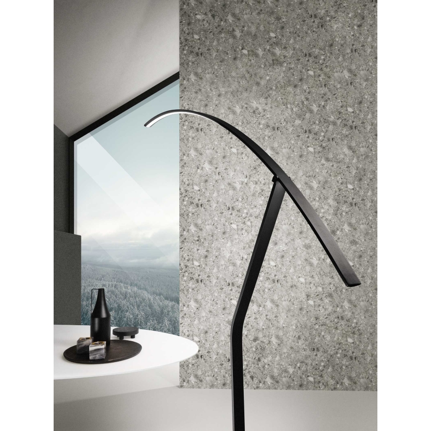 Ondaluce - ściemnialna lampa podłogowa LED FOLAGA LED/30W/230V 190 cm czarna