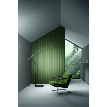 Ondaluce - Ściemnialna lampa podłogowa LED FOLAGA LED/30W/230V czarna