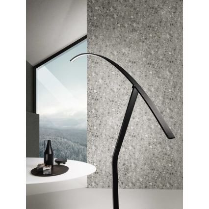 Ondaluce - Ściemnialna lampa podłogowa LED FOLAGA LED/30W/230V czarna