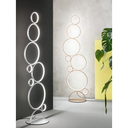 Ondaluce - ściemnialna lampa podłogowa POIS LED/52W/230V 160 cm srebrna