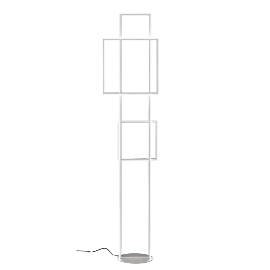 Ondaluce - Ściemnialna lampa stojąca LED DOWEL LED/77W/230V 166 cm srebrna
