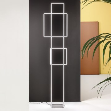 Ondaluce - ściemnialna lampa stojąca LED DOWEL LED/77W/230V srebrna