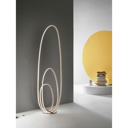 Ondaluce - ściemnialna lampa stojąca LED GOLDEN LED/45W/230V złota