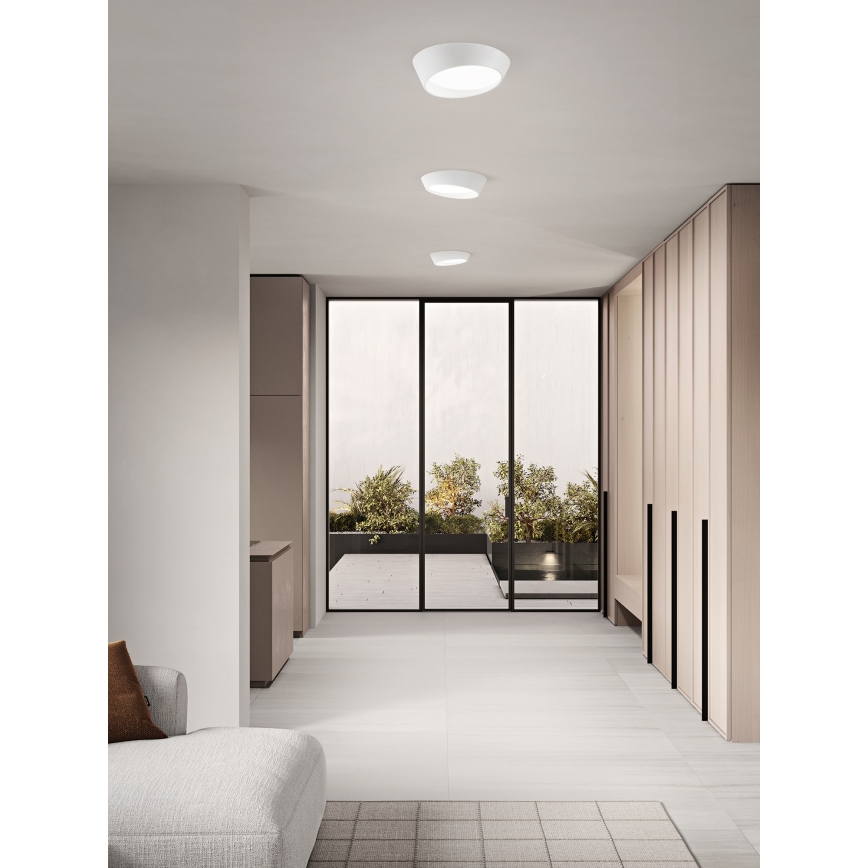 Ondaluce - Ściemnialna oprawa sufitowa LED HALF 25W/230V 3000/4000K śr. 38,5 cm biała