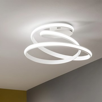 Ondaluce - ściemnialna lampa sufitowa LED VUELTA LED/37W/230V śr. 55 cm biała