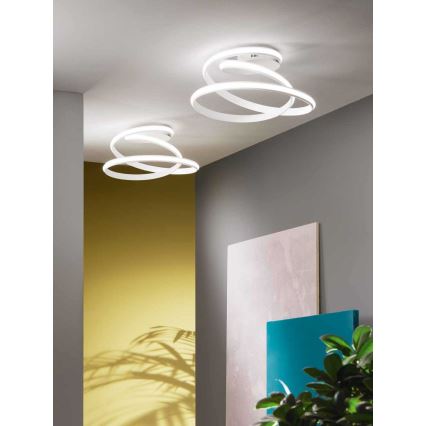 Ondaluce - ściemnialna lampa sufitowa LED VUELTA LED/37W/230V śr. 55 cm biała