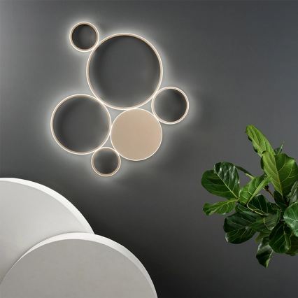 Ondaluce - ściemnialna lampa sufitowa POIS LED/68W/230V, złota