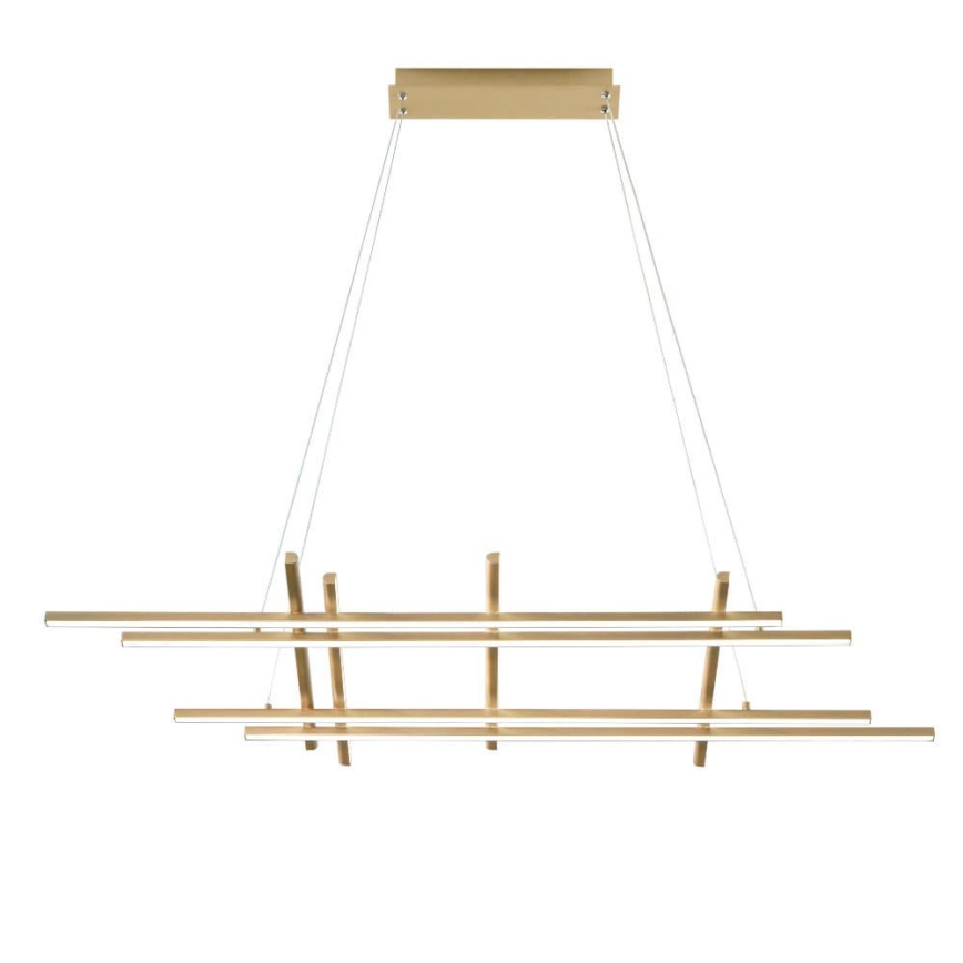 Ondaluce - ściemnialna lampa wisząca na przewodzie MOVIDA LED/114W/230V złota