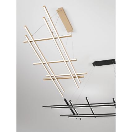 Ondaluce - ściemnialna lampa wisząca na przewodzie MOVIDA LED/114W/230V złota