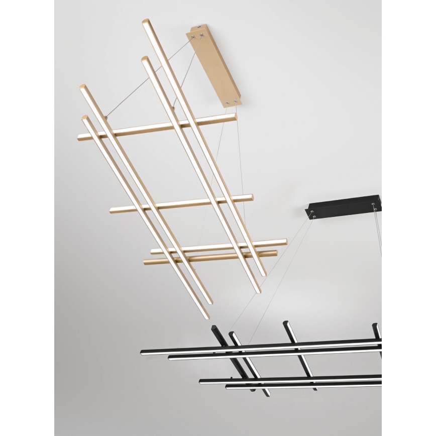 Ondaluce - ściemnialna lampa wisząca na przewodzie MOVIDA LED/114W/230V złota