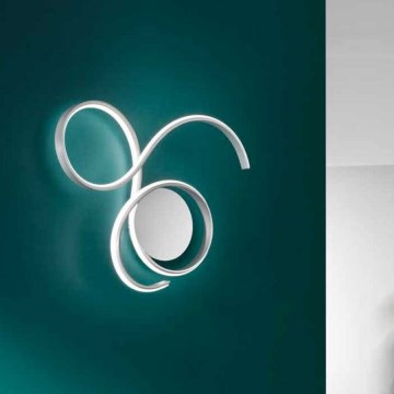 Ondaluce - Ściemnialna oprawa ścienna LED TWIST LED/57W/230V biała