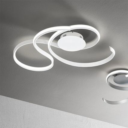 Ondaluce - Ściemnialna oprawa ścienna LED TWIST LED/57W/230V biała