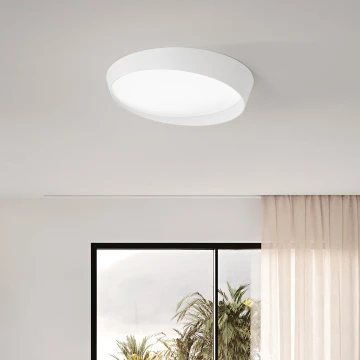 Ondaluce - Ściemnialna oprawa sufitowa LED HALF 25W/230V 3000/4000K śr. 38,5 cm biała