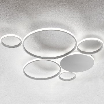 Ondaluce - ściemnialna oprawa sufitowa LED POIS LED/68W/230V, srebrna