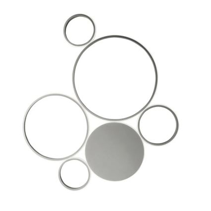 Ondaluce - ściemnialna oprawa sufitowa LED POIS LED/68W/230V, srebrna